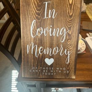In loving memory wedding sign